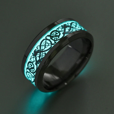 Turquoise Glow Dragon Ring (unisex)