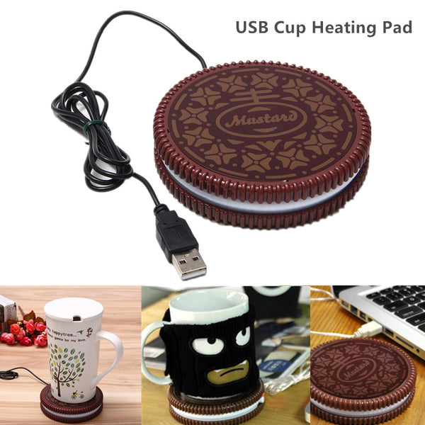 Hot Cookie Warmer Oreo Shaped Cup Warmer USB Powered By Mustard